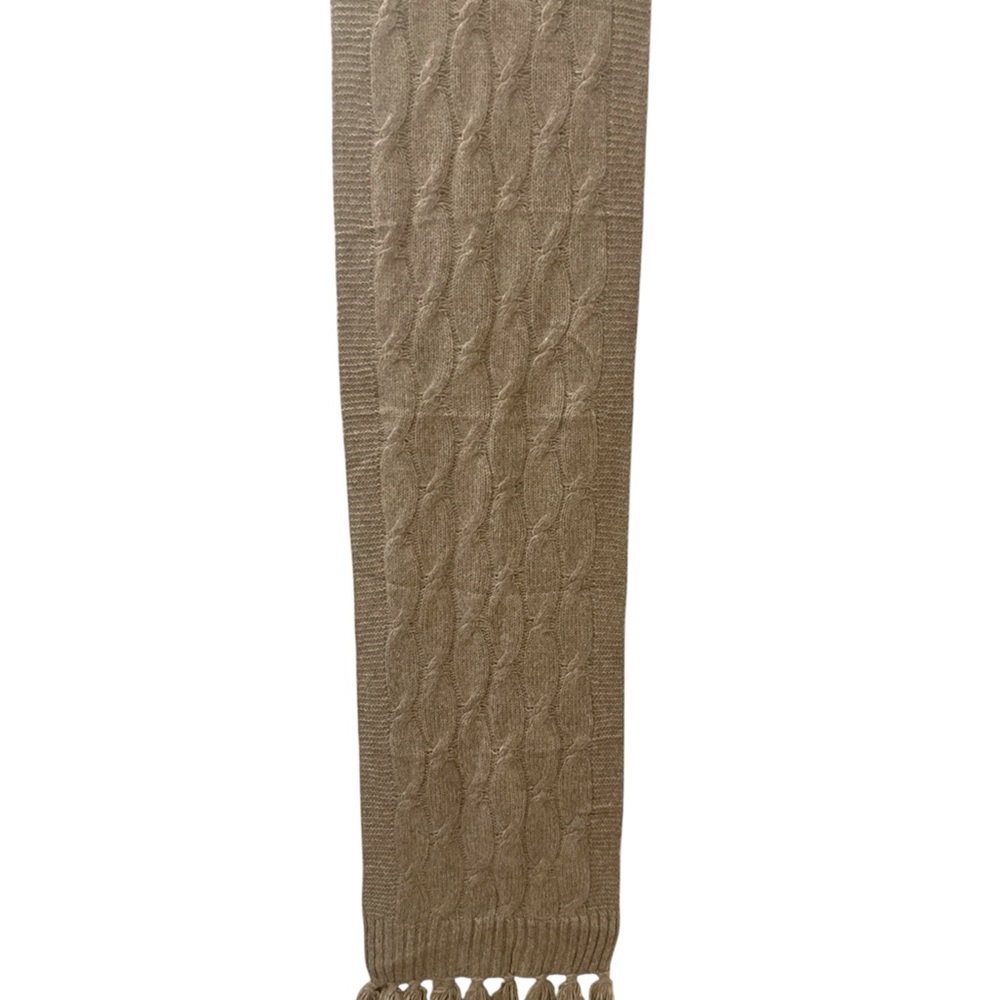 J. Crew Beige Cable Knit chunky scarf - Picture 5 of 7